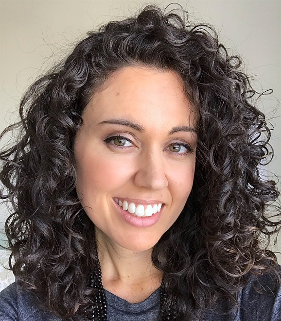 layered curly hair